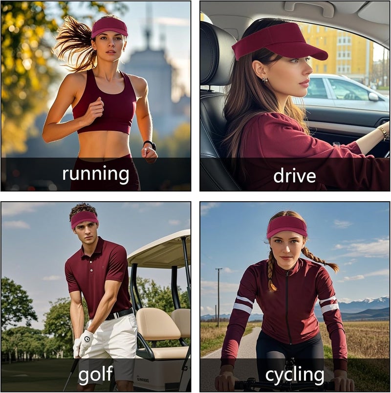 Rbenxia 1PC Adjustable Sport Visors Sun Visor Hats Cap Visors for Women and Men - Image 5